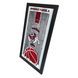 Miroir mural en verre suspendu avec cadre de basket-ball HBS des Bulldogs de Fresno State (26"x 15") - Sporting Up