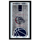 Gonzaga Bulldogs HBS Navy Basketball inramad hängande glasväggspegel (26"x15") - Sporting Up