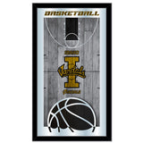 Idaho Vandals HBS Espejo de pared de vidrio colgante con marco de baloncesto negro (26 "x 15") - Sporting Up