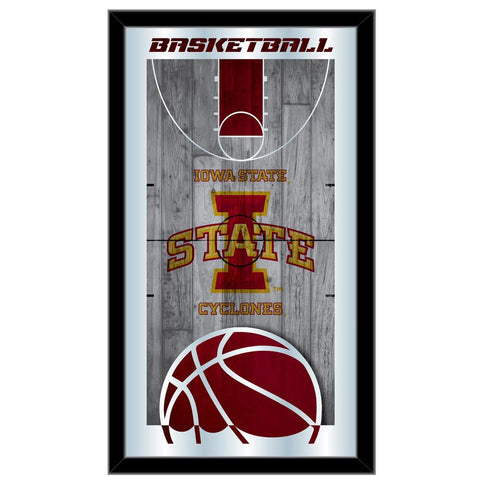 Iowa State Cyclones HBS Basketball Framed Hanging Glass Wall Mirror (26"x15") - Sporting Up