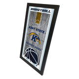Kent State Golden Flashes HBS Espejo de pared de vidrio colgante con marco de baloncesto (26 "x 15") - Sporting Up