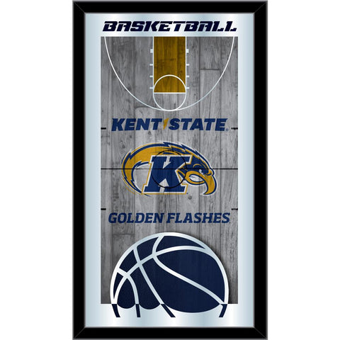 Miroir mural en verre suspendu avec cadre de basket-ball HBS Golden Flashes de Kent State (26 "x 15") - Sporting Up