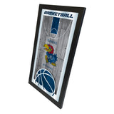 Kansas Jayhawks HBS Blue Basketball Framed Hanging Glass Wall Mirror (26"x15") - Sporting Up