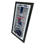 Miroir mural en verre avec cadre de basket-ball HBS des Bulldogs de Louisiana Tech (26"x 15") - Sporting Up