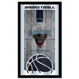 Maine Black Bears HBS Espejo de pared de vidrio colgante con marco de baloncesto (26 "x 15") - Sporting Up
