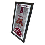 Minnesota Golden Gophers HBS Basketball Framed Hang Glass Wall Mirror (26"x15") - Sporting Up
