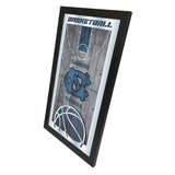 Miroir mural en verre suspendu avec cadre de basket-ball HBS de North Carolina Tar Heels (26"x15") - Sporting Up