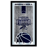 Espejo de pared de vidrio colgante con marco de baloncesto HBS North Florida Ospreys (26 "x 15") - Sporting Up