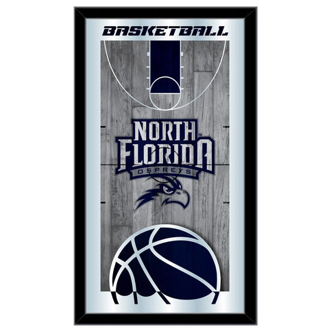 North Florida Ospreys HBS Basketball gerahmter Wandspiegel aus Glas zum Aufhängen (66 x 38,1 cm) – Sporting Up