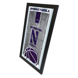 Northwestern Wildcats HBS Basketball Framed Hanging Glass Wall Mirror (26"x15") - Sporting Up