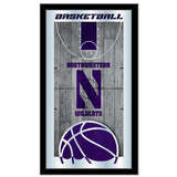 Northwestern Wildcats HBS Basketball Framed Hanging Glass Wall Mirror (26"x15") - Sporting Up