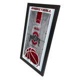 Miroir mural en verre suspendu avec cadre de basket-ball HBS des Buckeyes de l'Ohio State (26"x15") - Sporting Up