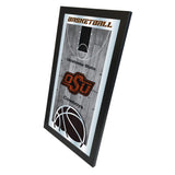 Oklahoma State Cowboys HBS Basketball Framed Hanging Glass Wall Mirror (26"x15") - Sporting Up