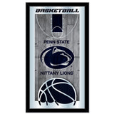 Penn State Nittany Lions HBS Basketball Inramad Hang Glass Wall Mirror (26"x15") - Sporting Up