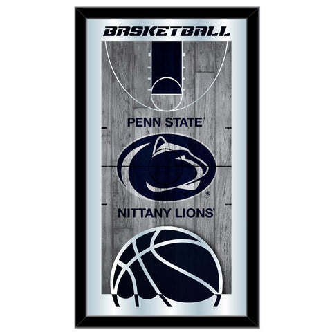 Penn State Nittany Lions HBS Espejo de pared de vidrio colgante con marco de baloncesto (26 "x 15") - Sporting Up