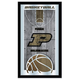 Purdue Boilermakers HBS Espejo de pared de vidrio colgante con marco de baloncesto (26 "x 15") - Sporting Up