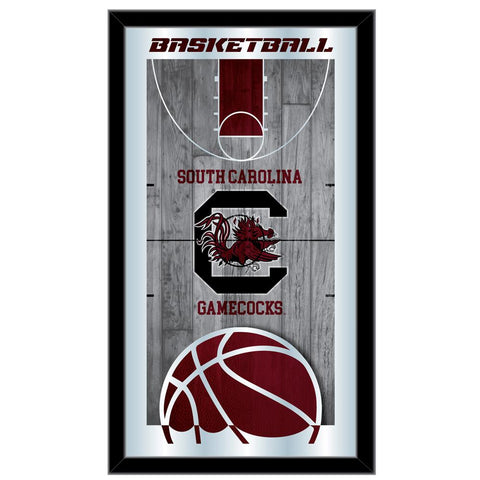 South Carolina Gamecocks HBS Basketball Inramad Hang Glass Wall Mirror (26"x15") - Sporting Up