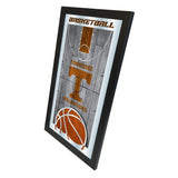 Tennessee Volunteers HBS Espejo de pared de vidrio colgante con marco de baloncesto (26 "x 15") - Sporting Up