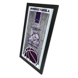 TCU Horned Frogs HBS Espejo de pared de vidrio colgante con marco de baloncesto (26 "x 15") - Sporting Up