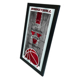 Valdosta State Blazers HBS Espejo de pared de vidrio colgante con marco de baloncesto (26 "x 15") - Sporting Up