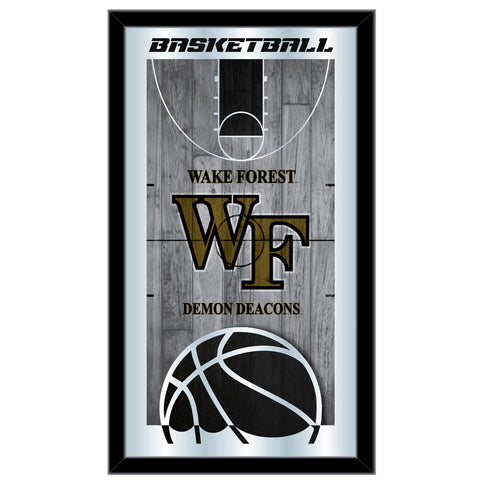 Handla Wake Forest Demon Deacons HBS Basketball Inramed Hang Glass Wall Mirror (26"x15") - Sporting Up