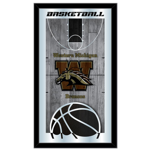 Shop Western Michigan Broncos HBS Basketball Framed Hang Glass Wall Mirror (26"x15") - Sporting Up