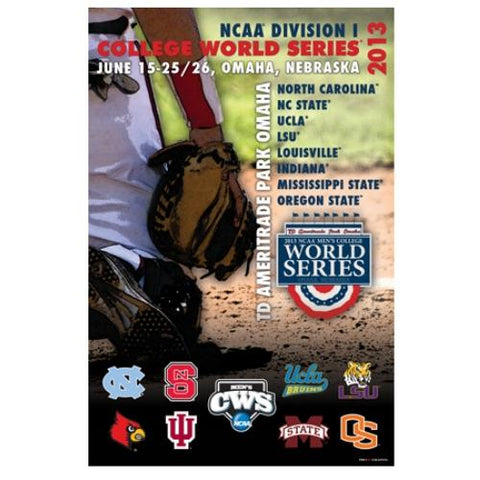 Shop 2013 Official College World Series CWS Omaha Team Logos Print Poster 24x36 - Sporting Up
