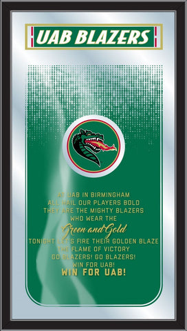 UAB Blazers Holland Bar Tabouret Co. Miroir Fight Song (26" x 15") - Sporting Up