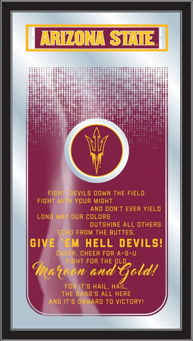 Shop Arizona State Sun Devils Holland Bar Stool Co. Fight Song Mirror (26" x 15") - Sporting Up