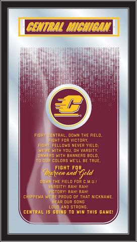 Central Michigan Chippewas Holland Bar Tabouret Co. Miroir Fight Song (26" x 15") - Sporting Up