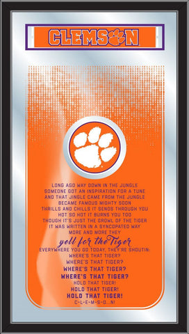 Compre Clemson Tigers Holland Bar Taburete Co. Espejo Fight Song (26" x 15") - Sporting Up