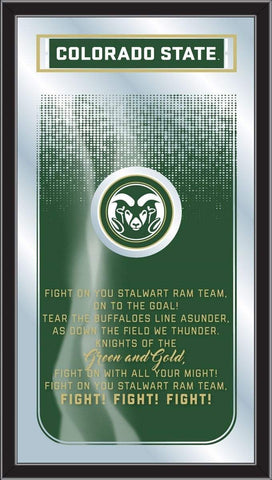 Handla Colorado State Rams Holland Bar Stool Co. Fight Song Mirror (26" x 15") - Sporting Up