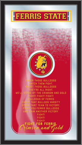 Ferris State Bulldogs Holland Bar Stool Co. Fight Song Mirror (26" x 15") - Sporting Up