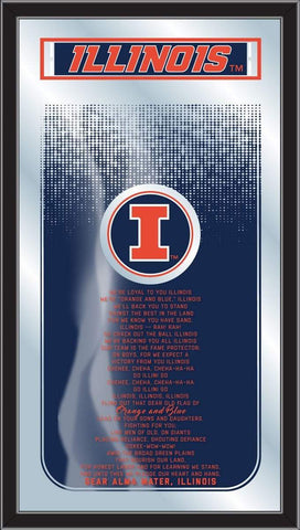 Illinois Fighting Illini Holland Bar Tabouret Co. Miroir Fight Song (26" x 15") - Sporting Up