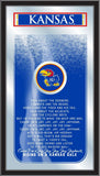 Kansas Jayhawks Holland Bar Tabouret Co. Miroir Fight Song (26" x 15") - Sporting Up