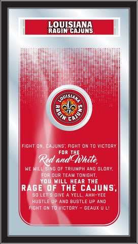 Shop Louisiana-Lafayette Ragin' Cajuns HBS Fight Song Miroir (26" x 15") - Sporting Up