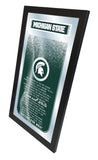 Michigan State Spartans Holland Bar Stool Co. Fight Song Mirror (26" x 15") - Sporting Up