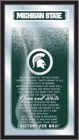 Michigan State Spartans Holland Bar Tabouret Co. Miroir Fight Song (26" x 15") - Sporting Up