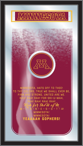 Magasinez Minnesota Golden Gophers Holland Bar Tabouret Co. Miroir Fight Song (26" x 15") - Sporting Up