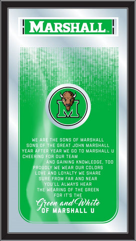 Shop Marshall Thundering Herd Holland Bar Stool Co. Fight Song Mirror (26" x 15") - Sporting Up