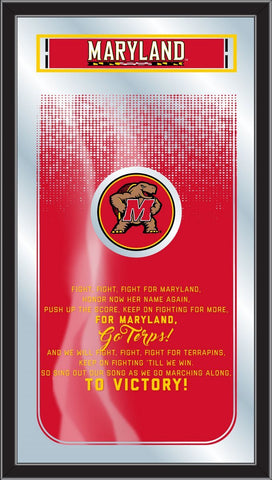Handla Maryland Terrapins Holland Bar Stool Co. Fight Song Mirror (26" x 15") - Sporting Up