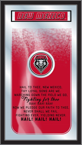New Mexico Lobos Holland Bar Stool Co. Fight Song Mirror (26" x 15") - Sporting Up