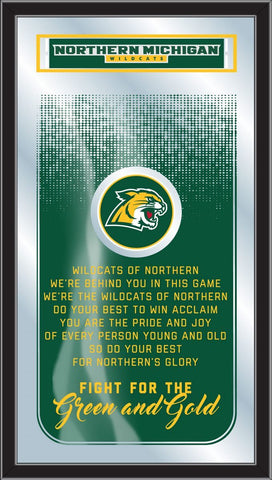 Northern Michigan Wildcats Holland Bar Stool Co. Fight Song Mirror (26" x 15") - Sporting Up