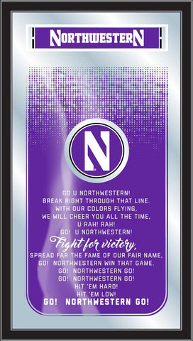 Northwestern Wildcats Holland Bar Stool Co. Fight Song Mirror (26" x 15") - Sporting Up