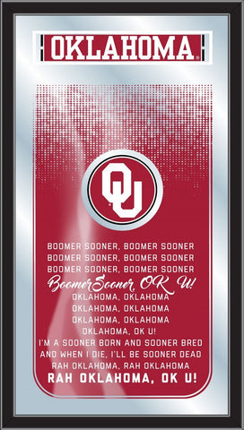 Oklahoma Sooners Holland Bar Tabouret Co. Miroir Fight Song (26" x 15") - Sporting Up