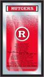 Rutgers Scarlet Knights Holland Bar Taburete Co. Espejo de canción de lucha (26" x 15") - Sporting Up