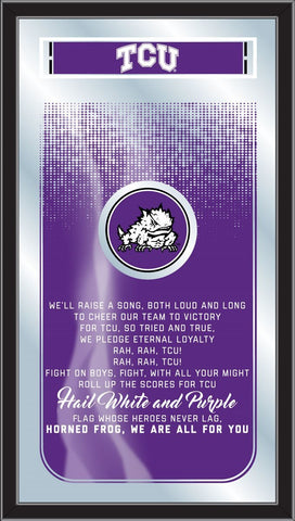 Shop TCU Horned Frogs Holland Bar Stool Co. Fight Song Mirror (26" x 15") - Sporting Up