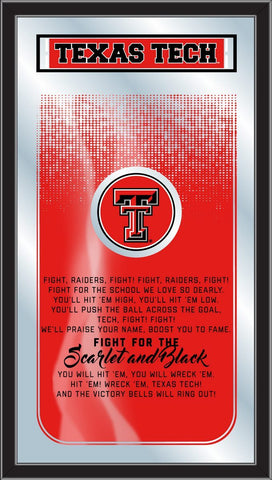 Texas Tech Red Raiders Holland Bar Taburete Co. Espejo de canción de lucha (26" x 15") - Sporting Up