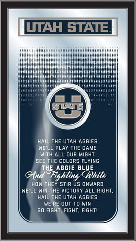 Handla Utah State Aggies Holland Bar Stool Co. Fight Song Mirror (26" x 15") - Sporting Up
