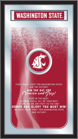 Washington State Cougars Holland Bar Tabouret Co. Miroir Fight Song (26" x 15") - Sporting Up